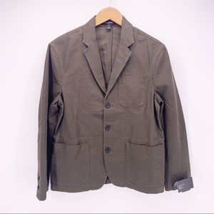 Banana Republic Men's Olive Green 38 Short Slim Fit Utility Blazer Jacket